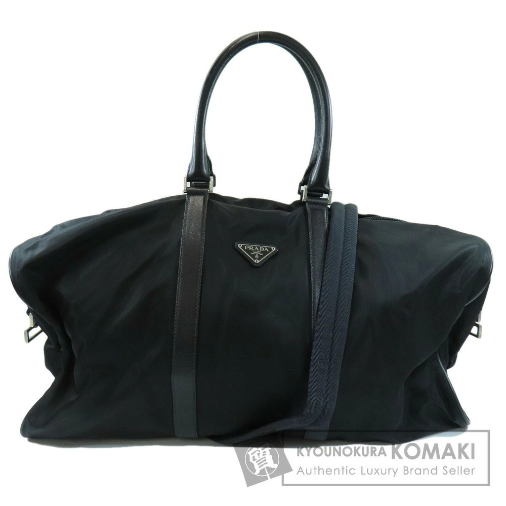Prada Saffiano leather duffle Shoulder bag Black
